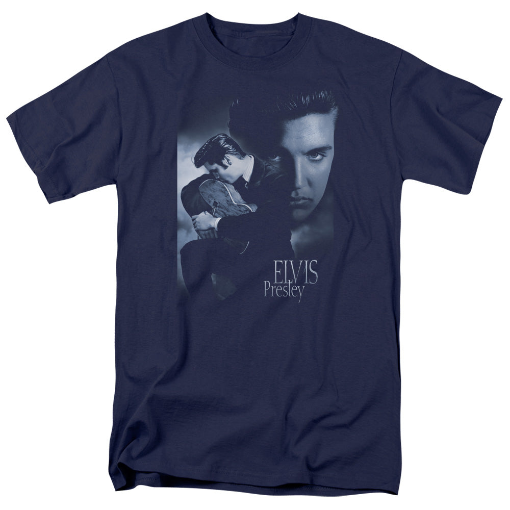 Elvis Presley - Reverent - Adult Unisex Short Sleeve T-Shirt - Blue