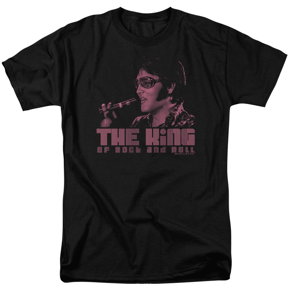 Elvis Presley - The King - Adult Unisex Short Sleeve T-Shirt - Black