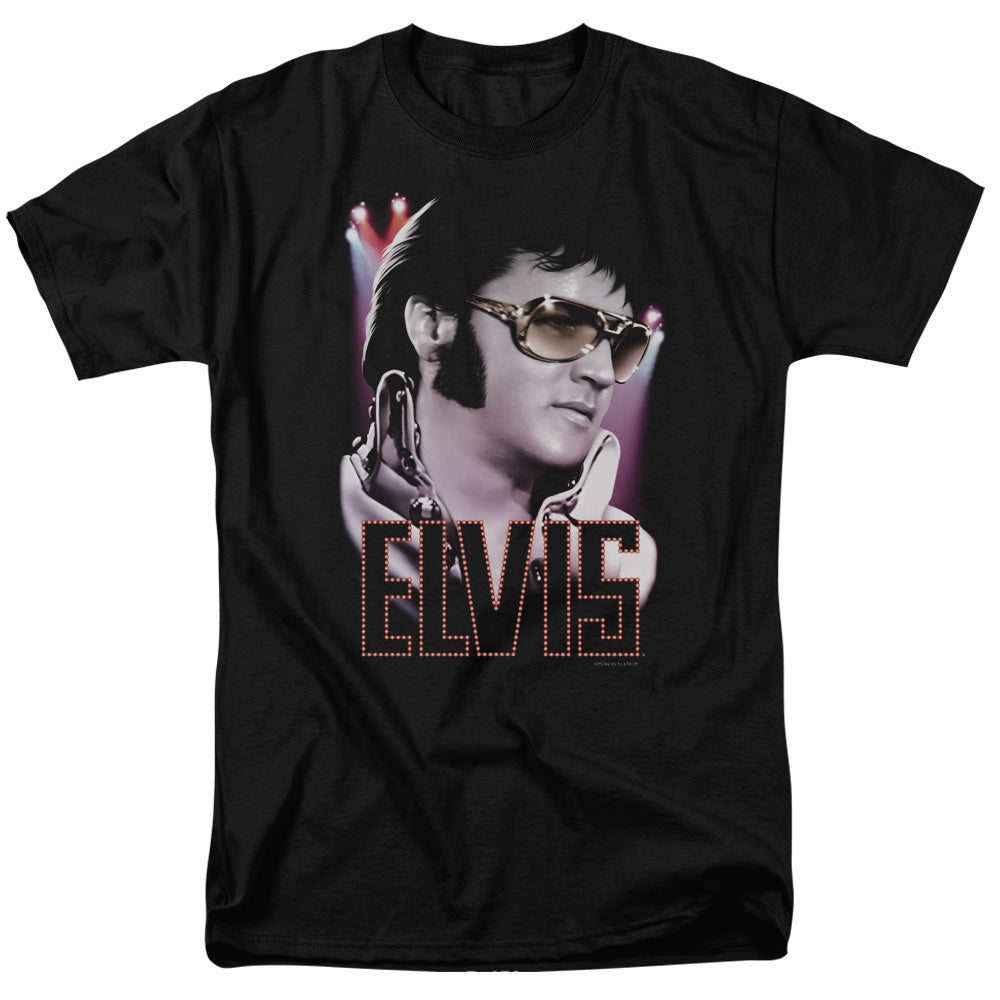 Elvis Presley - 70s Star - Adult Unisex Short Sleeve T-Shirt - Black