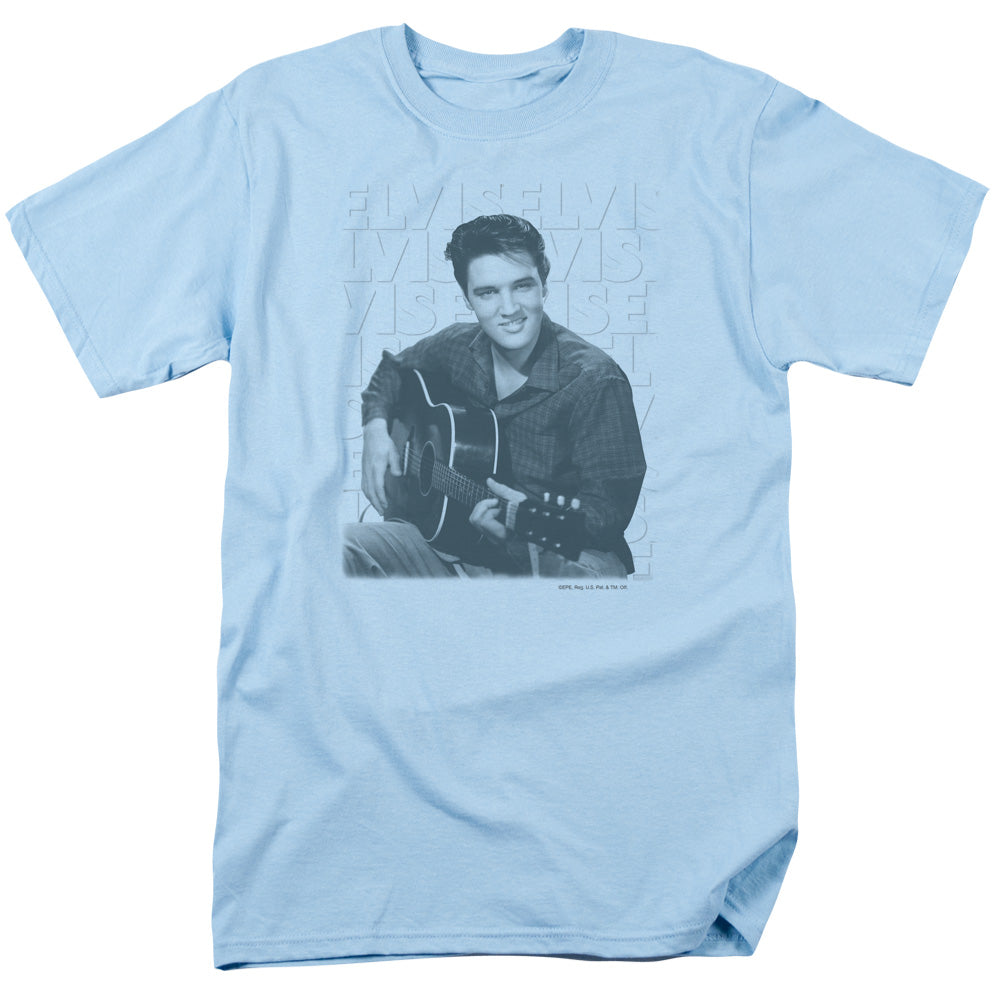 Elvis Presley - Repeat - Adult Unisex Short Sleeve T-Shirt - Blue