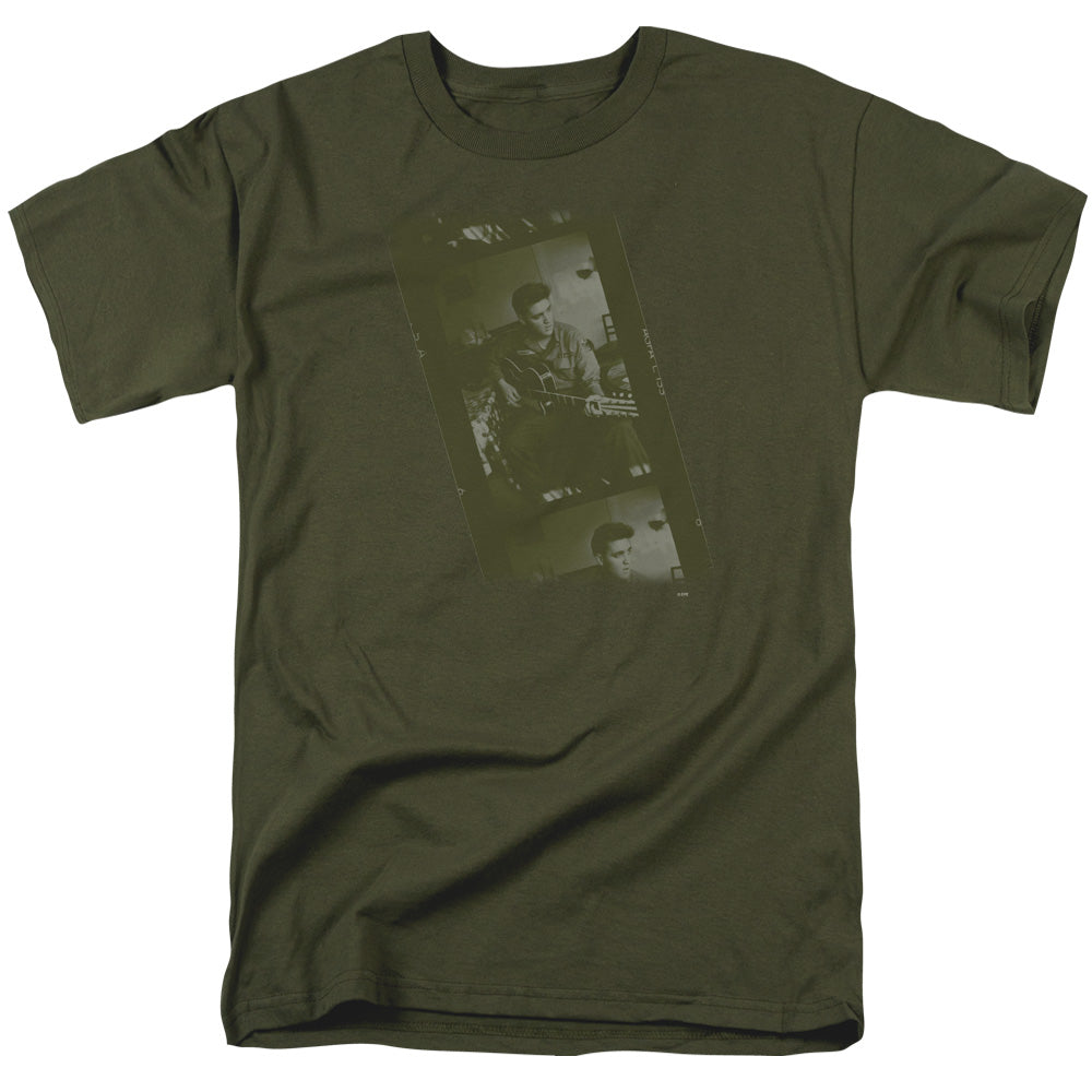 Elvis Presley - Army - Adult Unisex Short Sleeve T-Shirt - Green