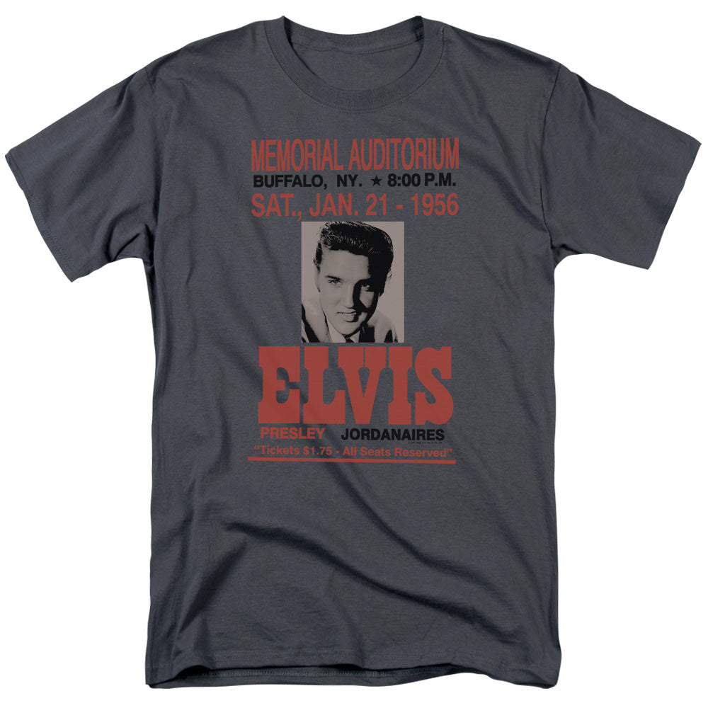 Elvis Presley - Buffalo 1956 - Adult Unisex Short Sleeve T-Shirt - Gray