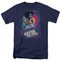 Elvis Presley - On Tour Poster - Adult Unisex Short Sleeve T-Shirt - Blue