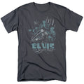 Elvis Presley - 68 Leather - Adult Unisex Short Sleeve T-Shirt - Gray