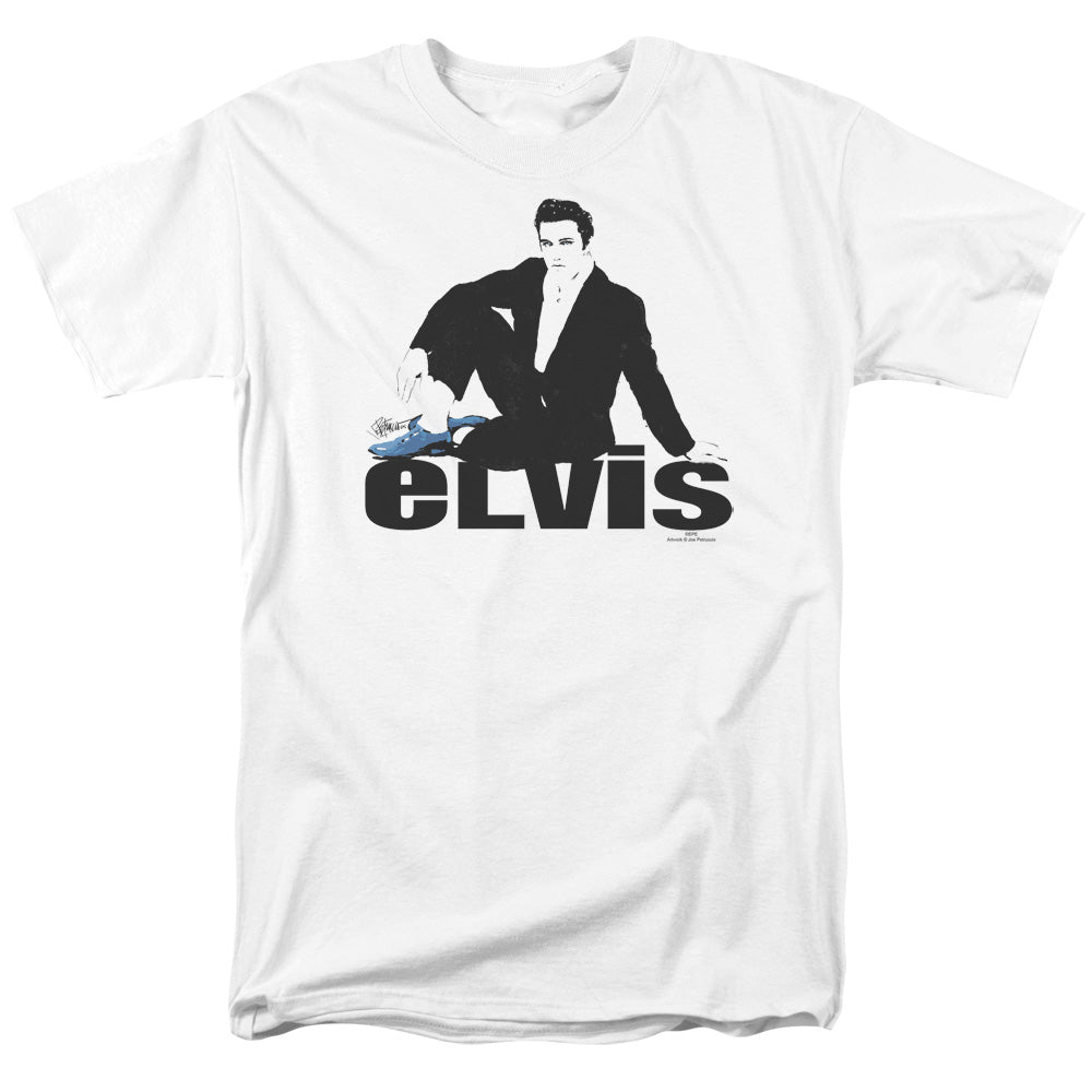 Elvis Presley - Blue Suede - Adult Unisex Short Sleeve T-Shirt - White