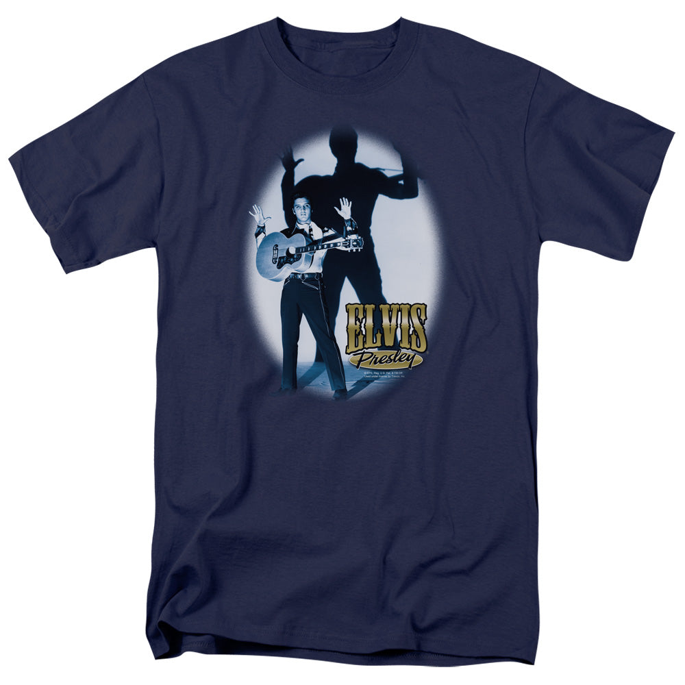 Elvis Presley - Hands Up - Adult Unisex Short Sleeve T-Shirt - Blue