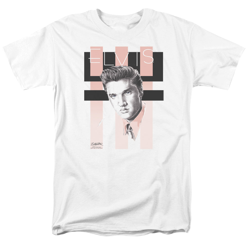 Elvis Presley - Retro - Adult Unisex Short Sleeve T-Shirt - White