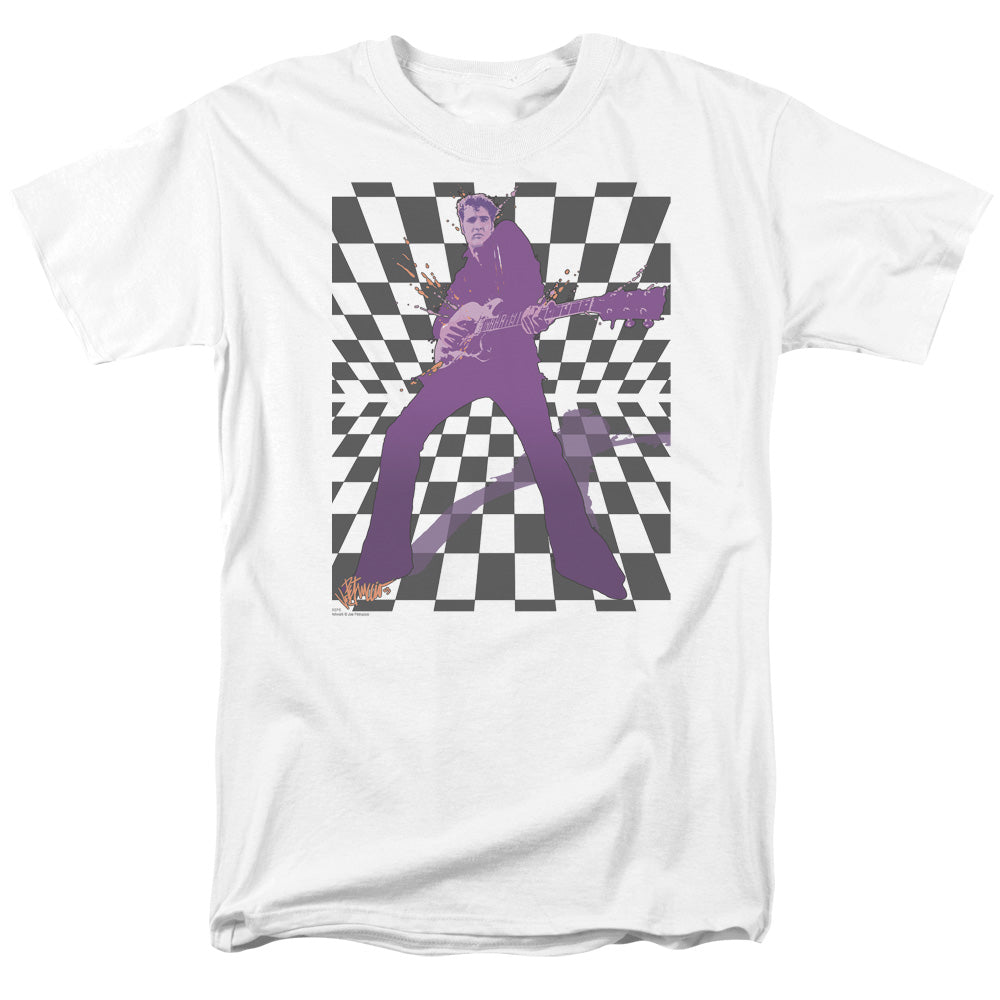 Elvis Presley - Lets Rock - Adult Unisex Short Sleeve T-Shirt - White