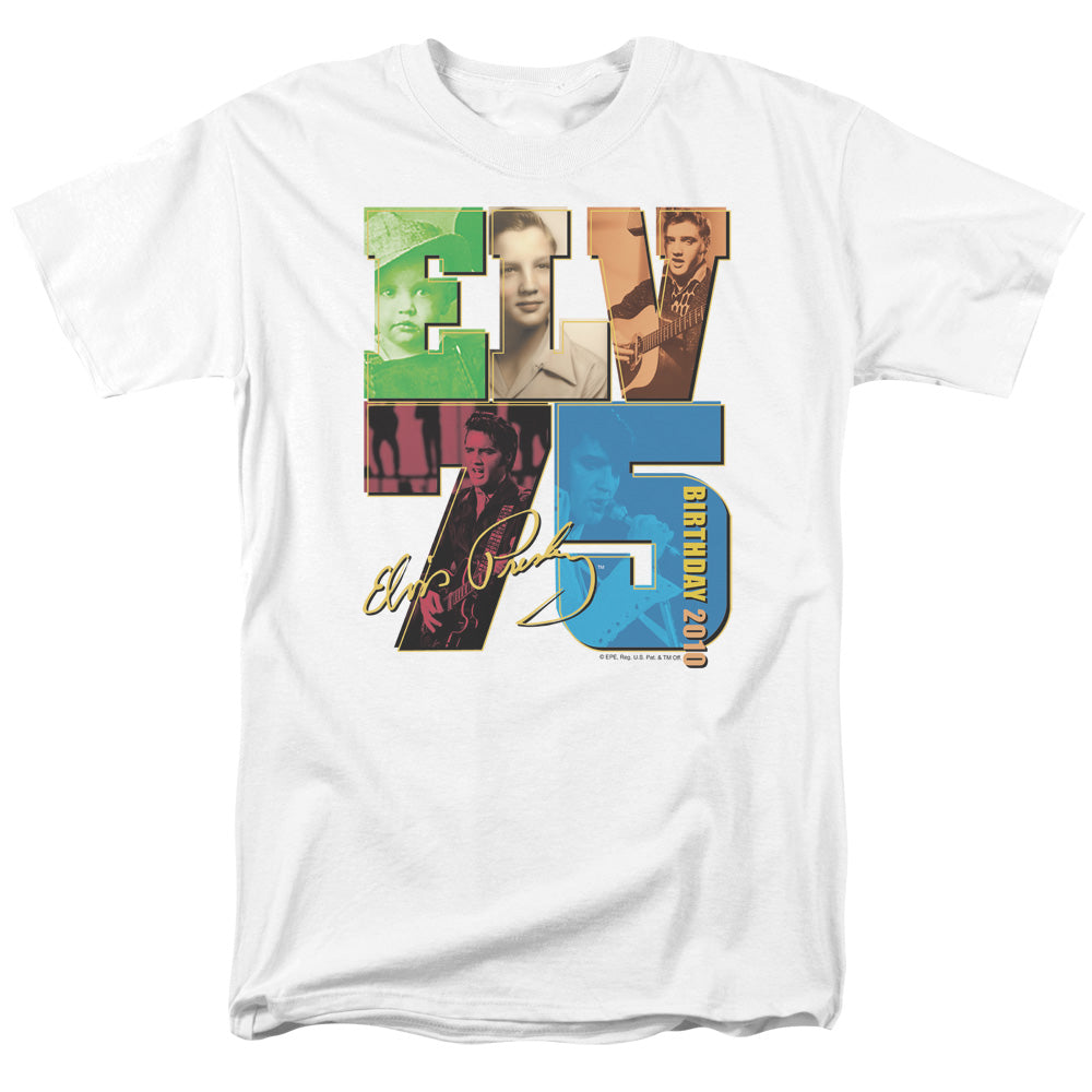 Elvis Presley - Birthday 2010 - Adult Unisex Short Sleeve T-Shirt - White