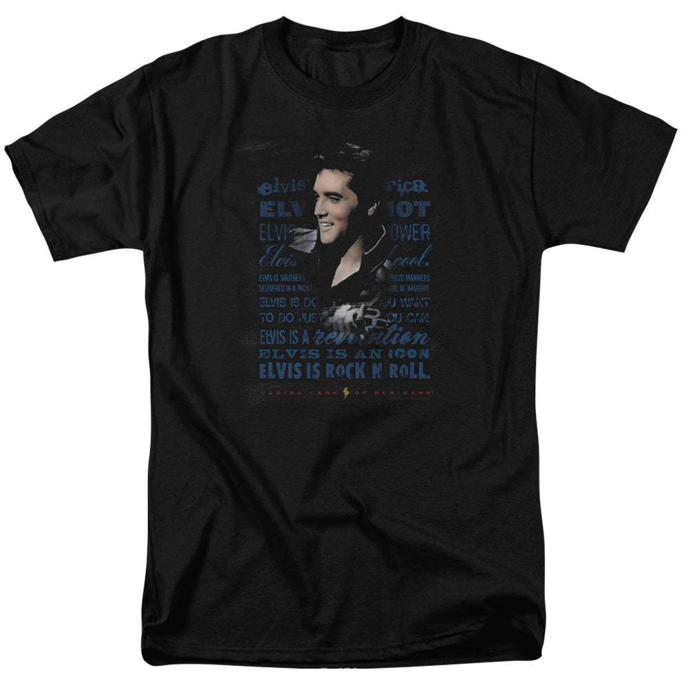 Elvis Presley - Icon - Adult Unisex Short Sleeve T-Shirt - Black