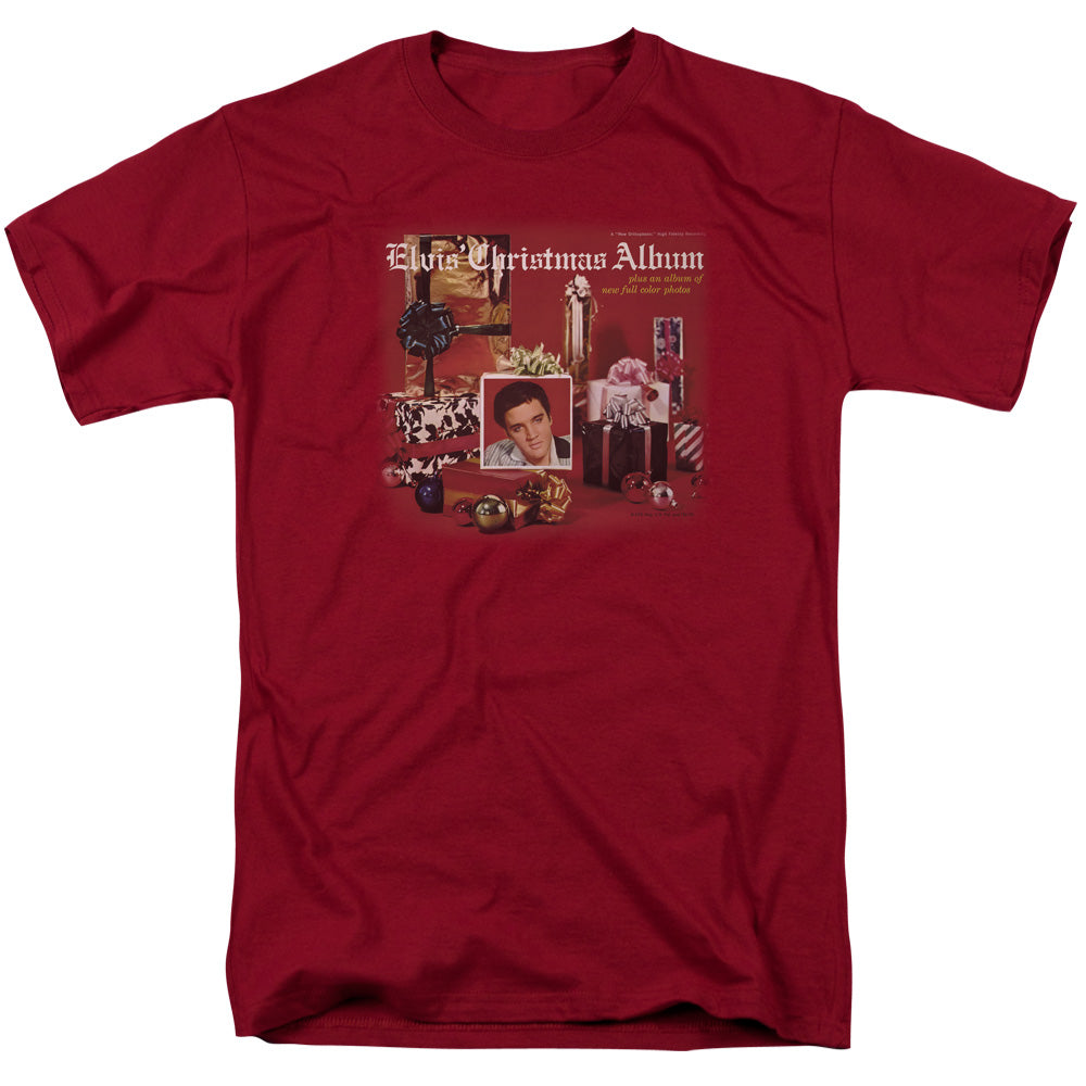 Elvis Presley - Christmas Album - Adult Unisex Short Sleeve T-Shirt - Red