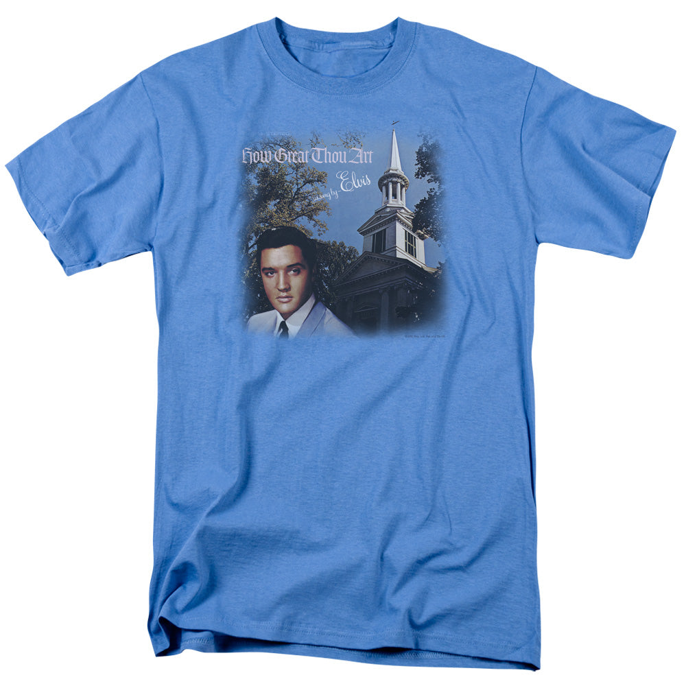 Elvis Presley - How Great Thou Art - Adult Unisex Short Sleeve T-Shirt - Blue