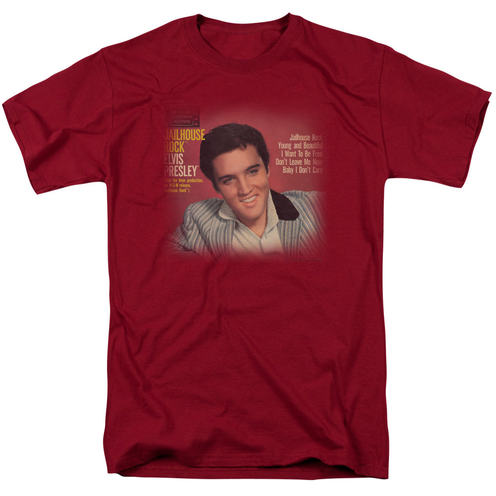 Elvis Presley - Jailhouse Rock 45 - Adult Unisex Short Sleeve T-Shirt - Red