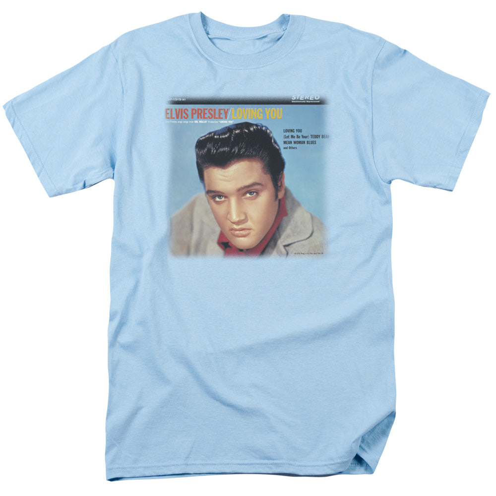 Elvis Presley - Loving You Soundtrack - Adult Unisex Short Sleeve T-Shirt - Blue
