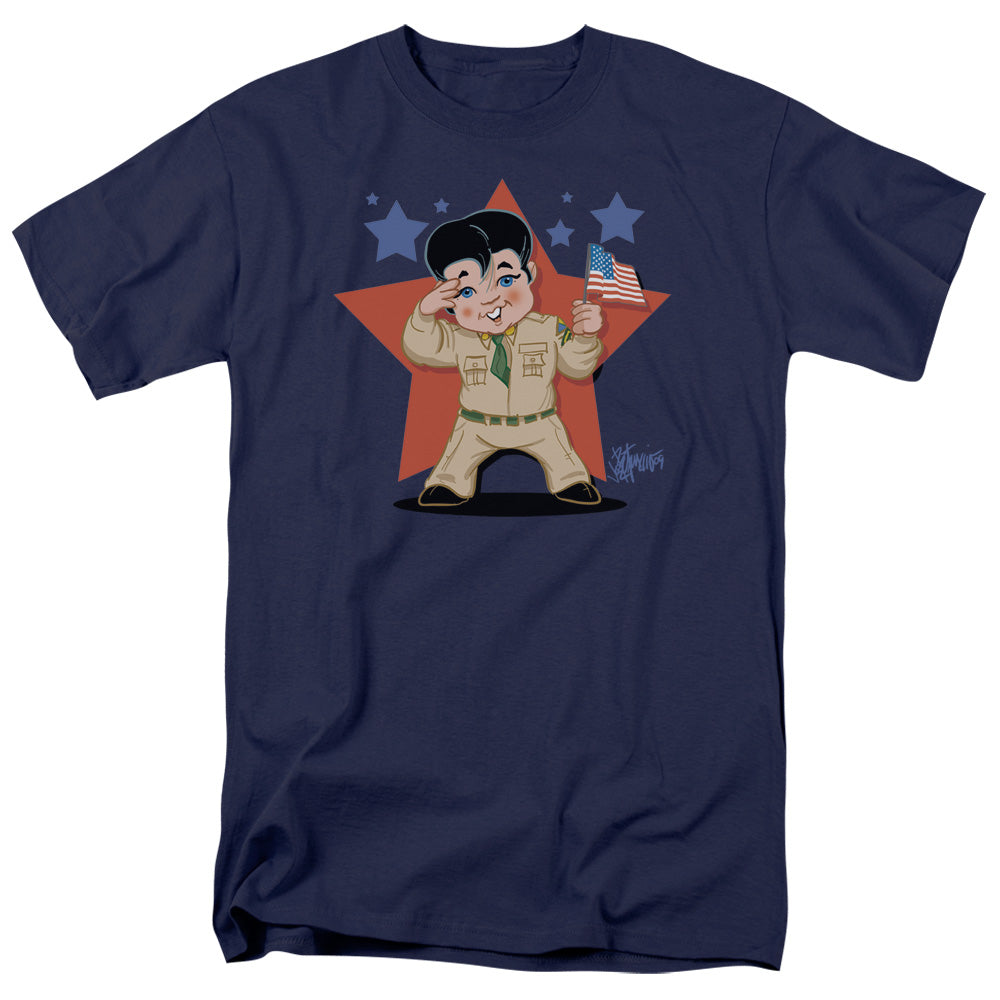 Elvis Presley - Lil G.I. - Adult Unisex Short Sleeve T-Shirt - Blue