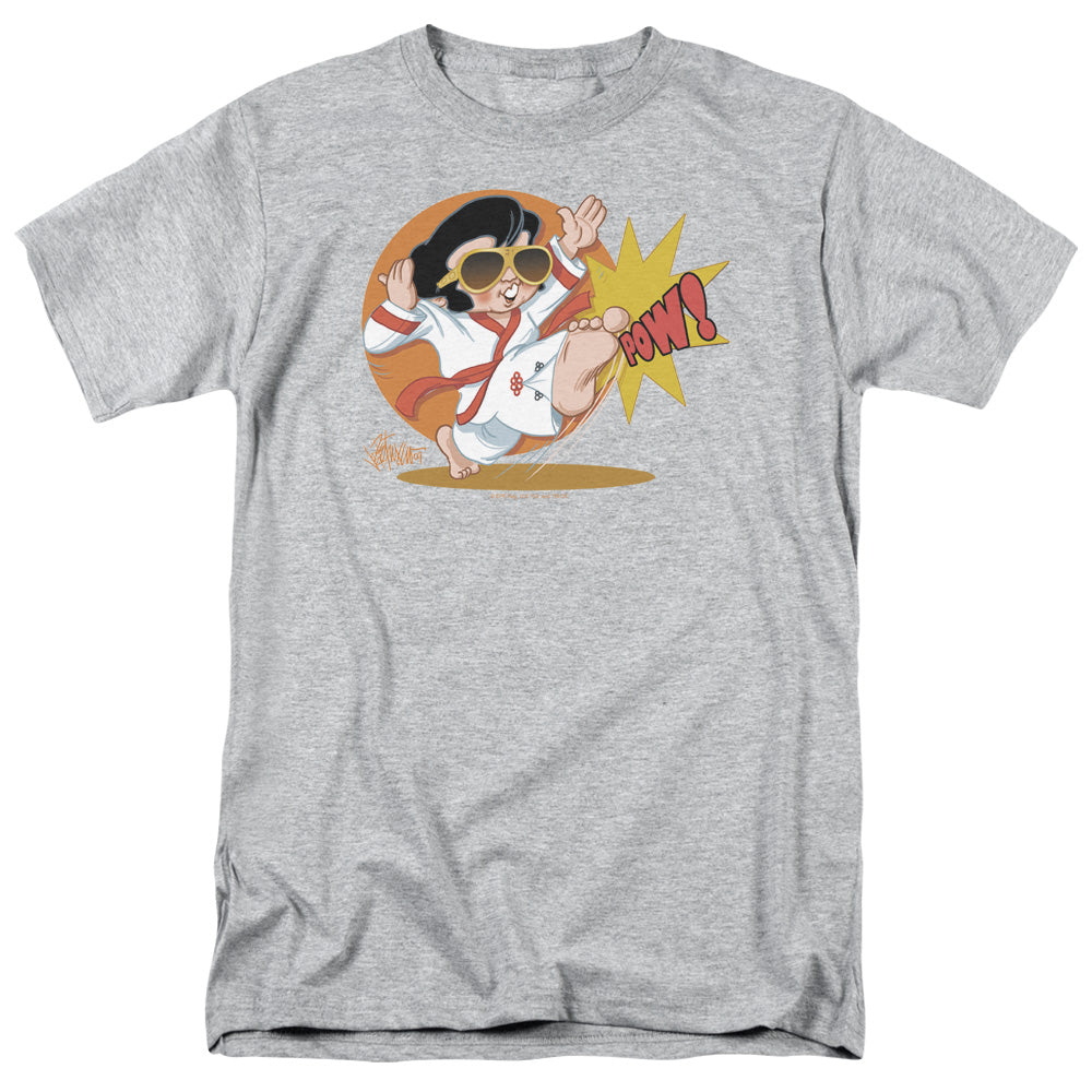 Elvis Presley - Karate King - Adult Unisex Short Sleeve T-Shirt - Gray