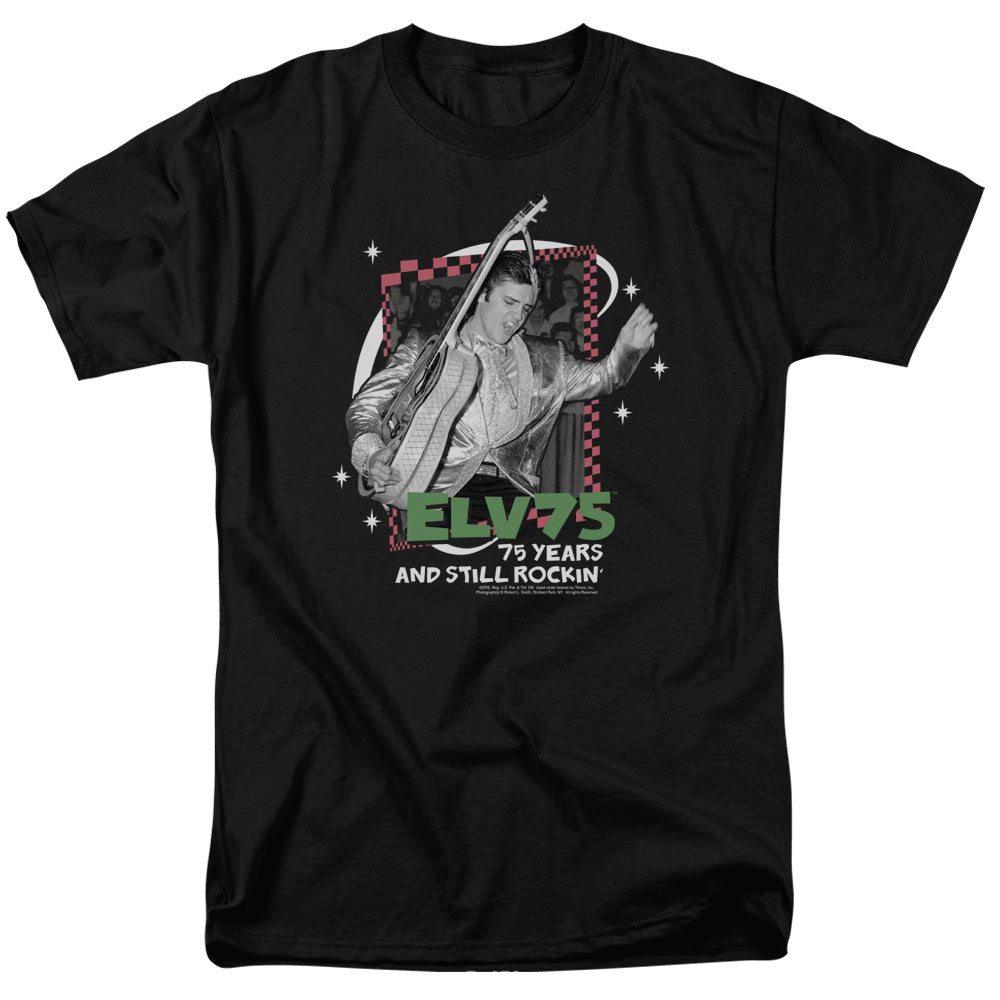 Elvis Presley - Still Rockin - Adult Unisex Short Sleeve T-Shirt - Black