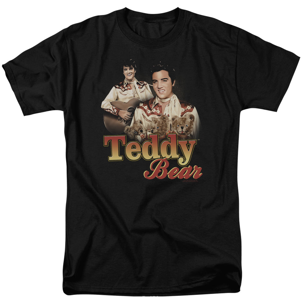 Elvis Presley - Teddy Bear - Adult Unisex Short Sleeve T-Shirt - Black