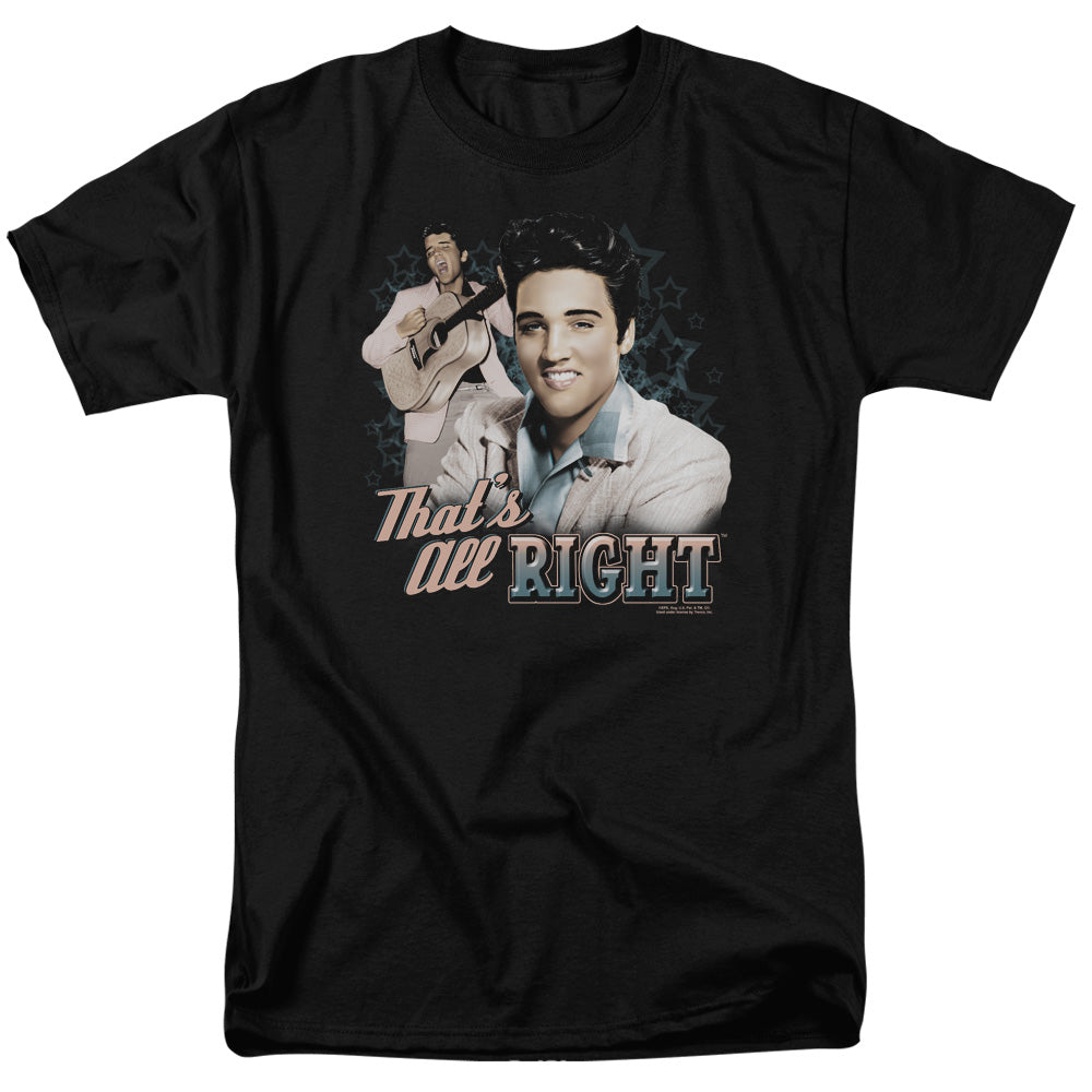 Elvis Presley - Thats All Right - Adult Unisex Short Sleeve T-Shirt - Black