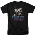 Elvis Presley - I Want You - Adult Unisex Short Sleeve T-Shirt - Black