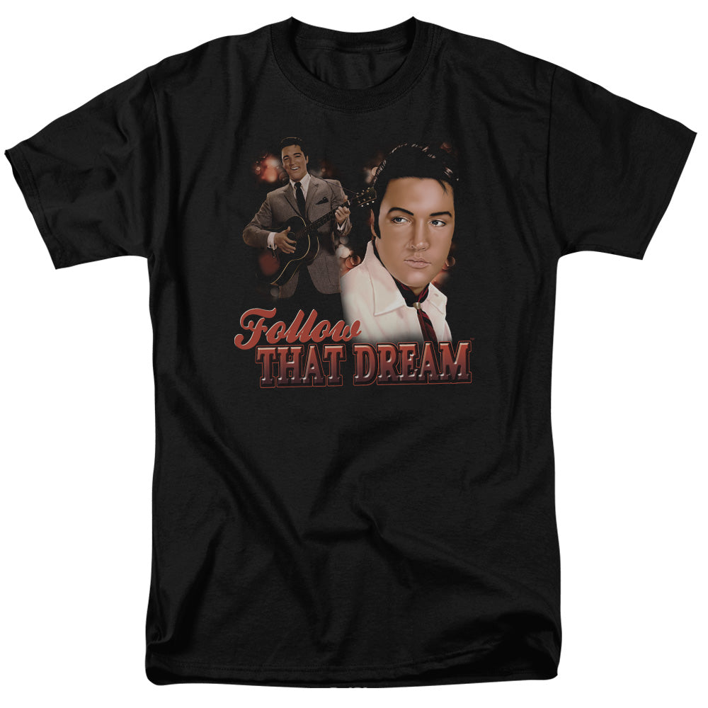 Elvis Presley - Follow That Dream - Adult Unisex Short Sleeve T-Shirt - Black