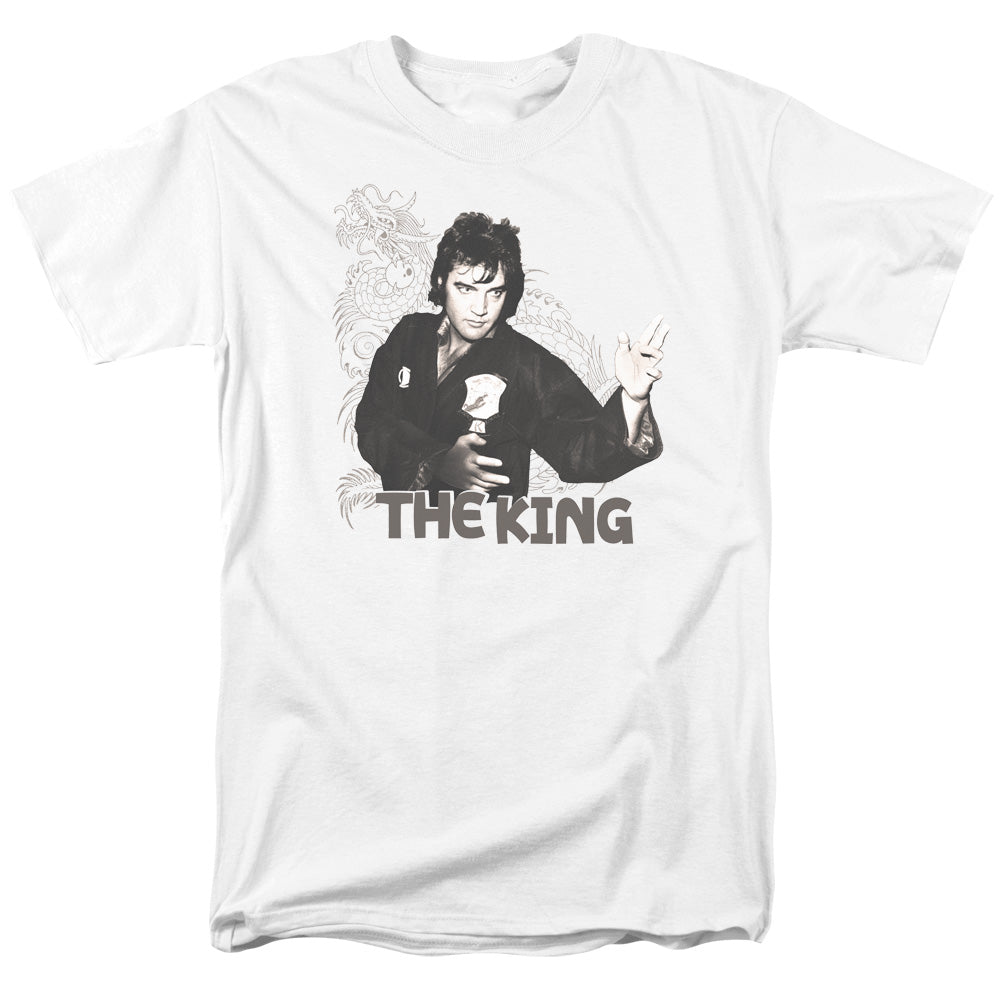 Elvis Presley - Fighting King - Adult Unisex Short Sleeve T-Shirt - White