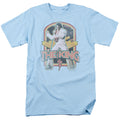 Elvis Presley - Distressed King - Adult Unisex Short Sleeve T-Shirt - Blue