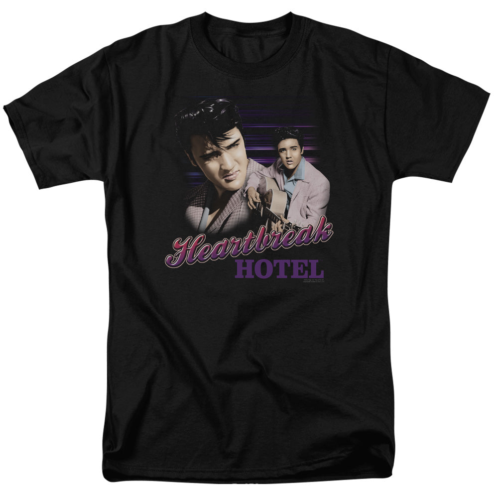 Elvis Presley - Heartbreak Hotel - Adult Unisex Short Sleeve T-Shirt - Black