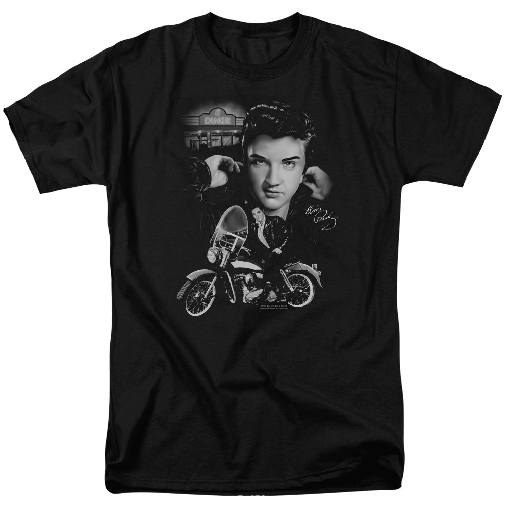 Elvis Presley - The King Rides Again - Adult Unisex Short Sleeve T-Shirt - Black
