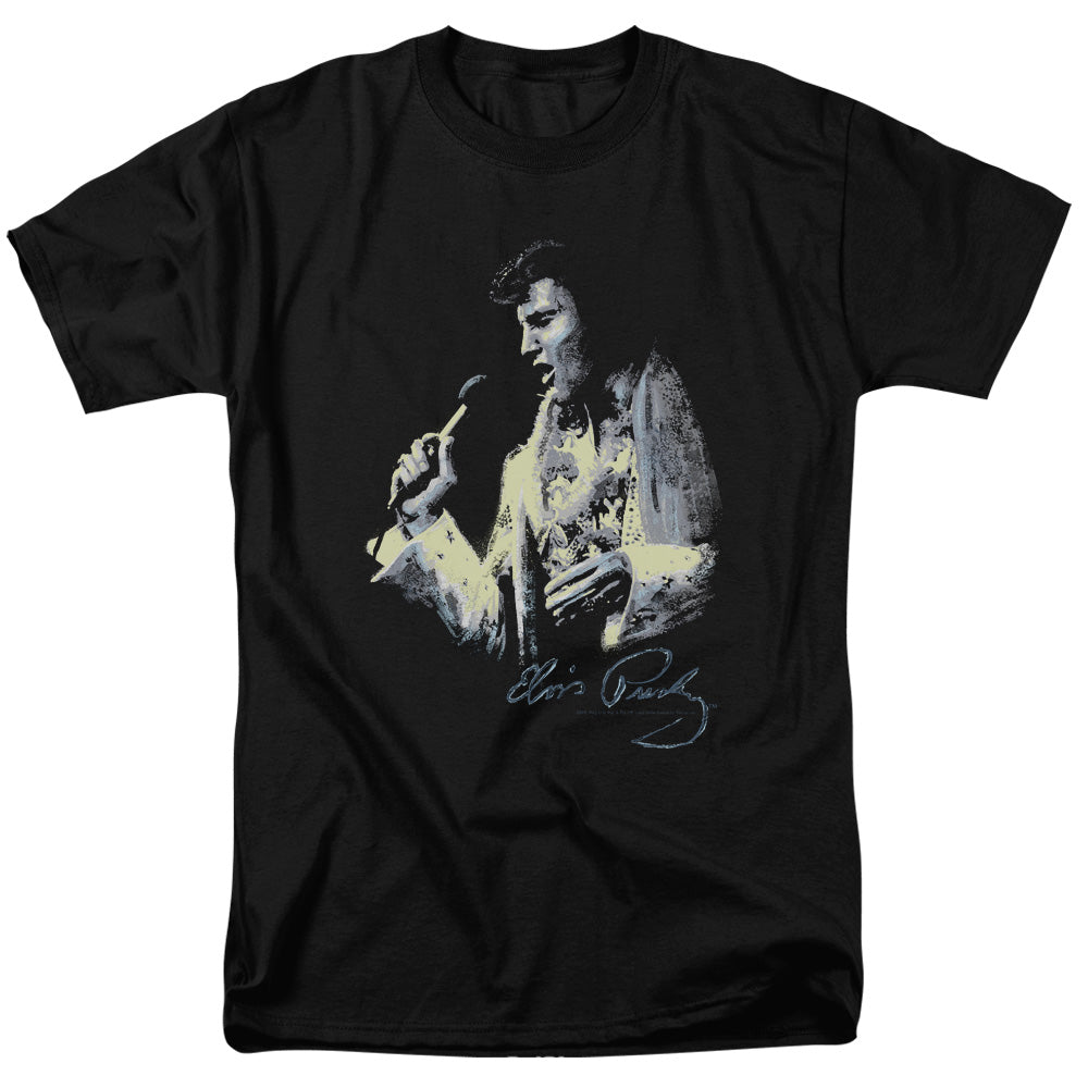 Elvis Presley - Painted King - Adult Unisex Short Sleeve T-Shirt - Black