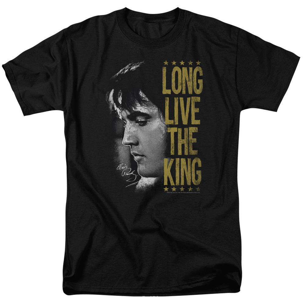 Elvis Presley - Long Live The King - Adult Unisex Short Sleeve T-Shirt - Black