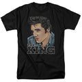 Elvis Presley - Graphic King - Adult Unisex Short Sleeve T-Shirt - Black