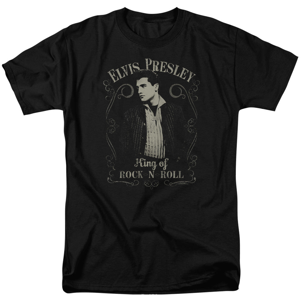 Elvis Presley - Rock Legend - Adult Unisex Short Sleeve T-Shirt - Black