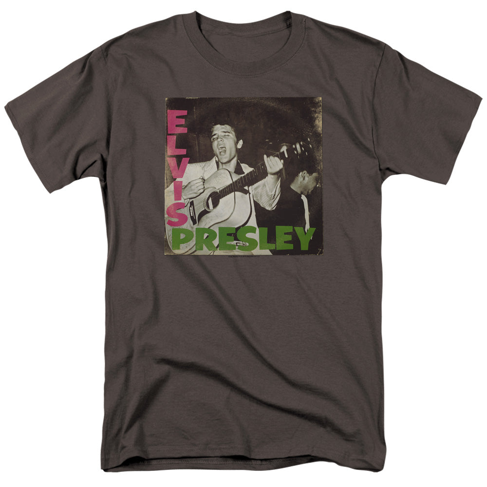Elvis Presley - First Lp - Adult Unisex Short Sleeve T-Shirt - Gray