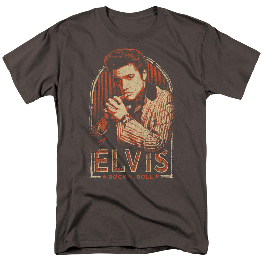 Elvis Presley - Stripes - Adult Unisex Short Sleeve T-Shirt - Gray