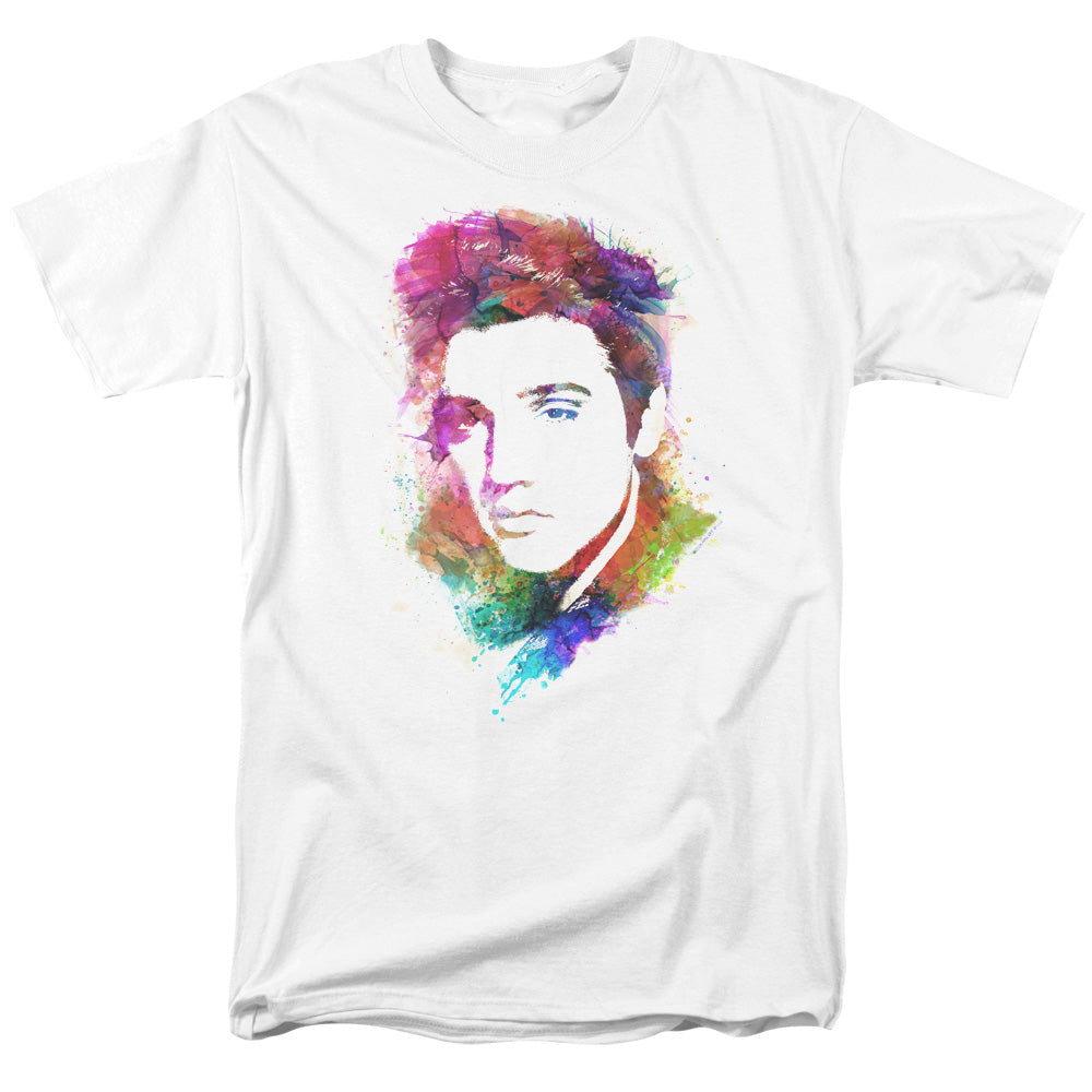 Elvis Presley - Watercolor King - Adult Unisex Short Sleeve T-Shirt - White