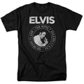 Elvis Presley - Rock King - Adult Unisex Short Sleeve T-Shirt - Black