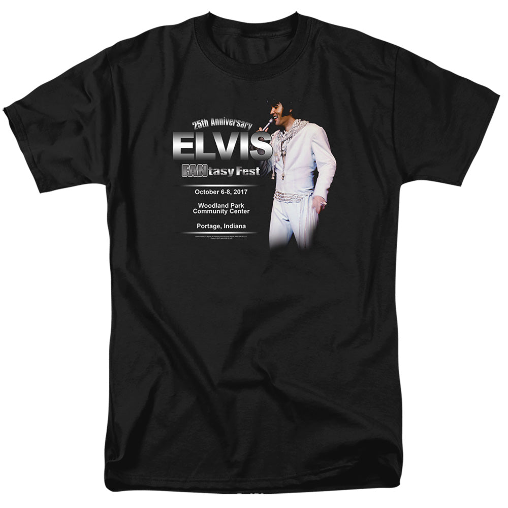 Elvis Presley - 25th Fanfasty Fest - Adult Unisex Short Sleeve T-Shirt - Black