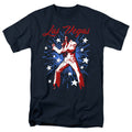 Elvis Presley - Vegas Superstar - Adult Unisex Short Sleeve T-Shirt - Blue
