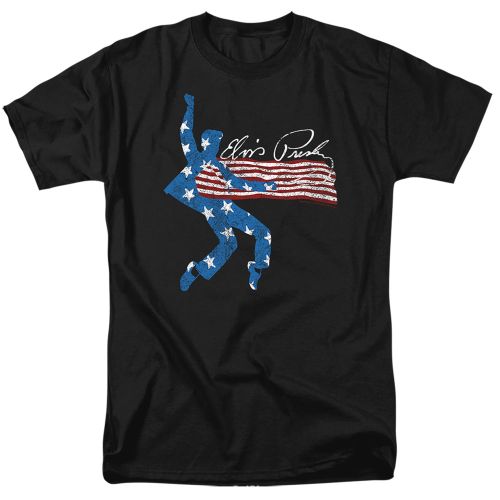 Elvis Presley - American Jailhouse - Adult Unisex Short Sleeve T-Shirt - Black