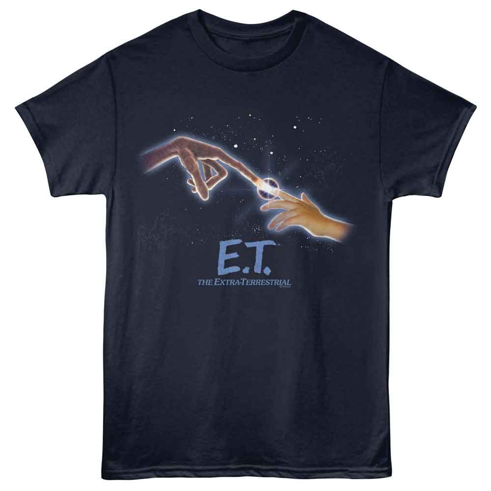 E.T. The Extra-Terrestrial - Touch - Adult Short Sleeve T-Shirt - Navy