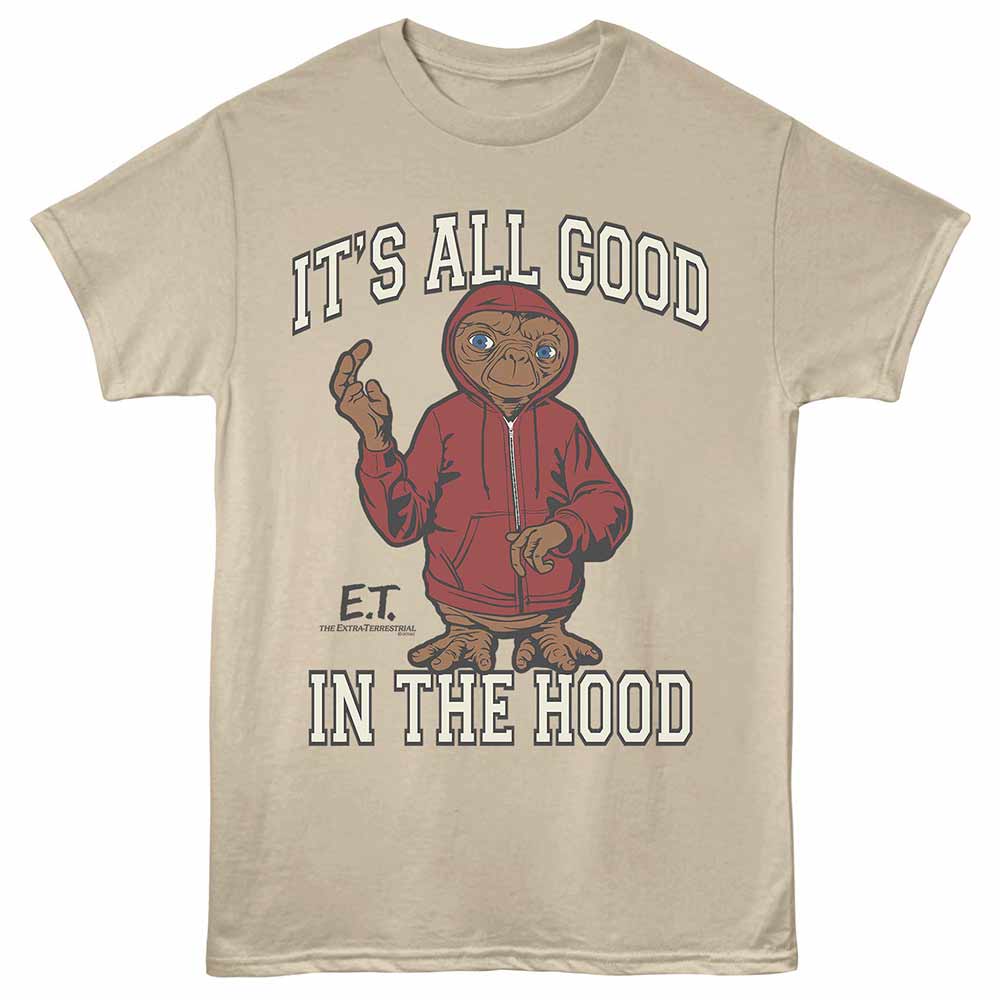 E.T. The Extra-Terrestrial - All Good - Adult Unisex Short Sleeve T-Shirt - Sand
