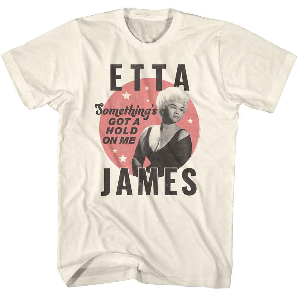 Etta James - Circle Layout - American Classics - Solid Off-White Adult Short Sleeve T-Shirt