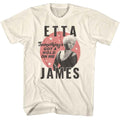 Etta James - Circle Layout - American Classics - Solid Off-White Adult Short Sleeve T-Shirt