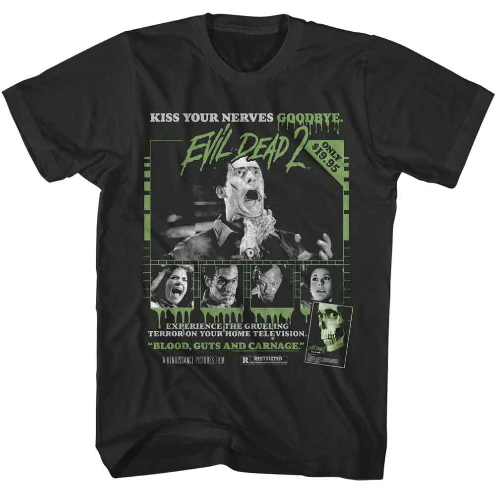 Evil Dead - Home Movie Poster - American Classics - Smoke Adult Short Sleeve T-Shirt