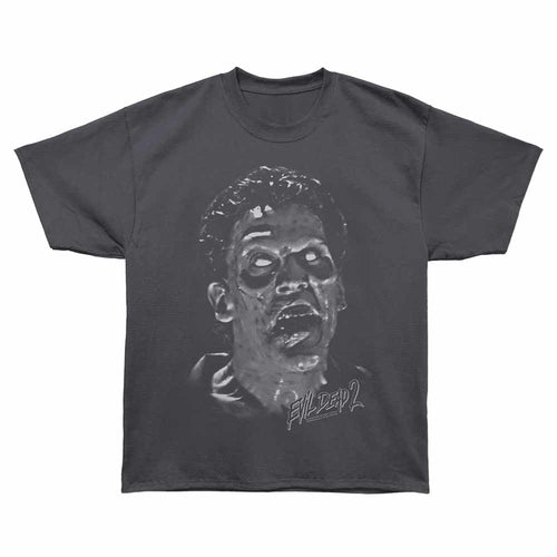 Evil Dead - Deadite Ash - Bronx Oversized Short Sleeve T-Shirt - Front Print - Gray