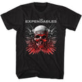 Expendables - Skull And Guns - American Classics - Solid Black Adult Short Sleeve T-Shirt