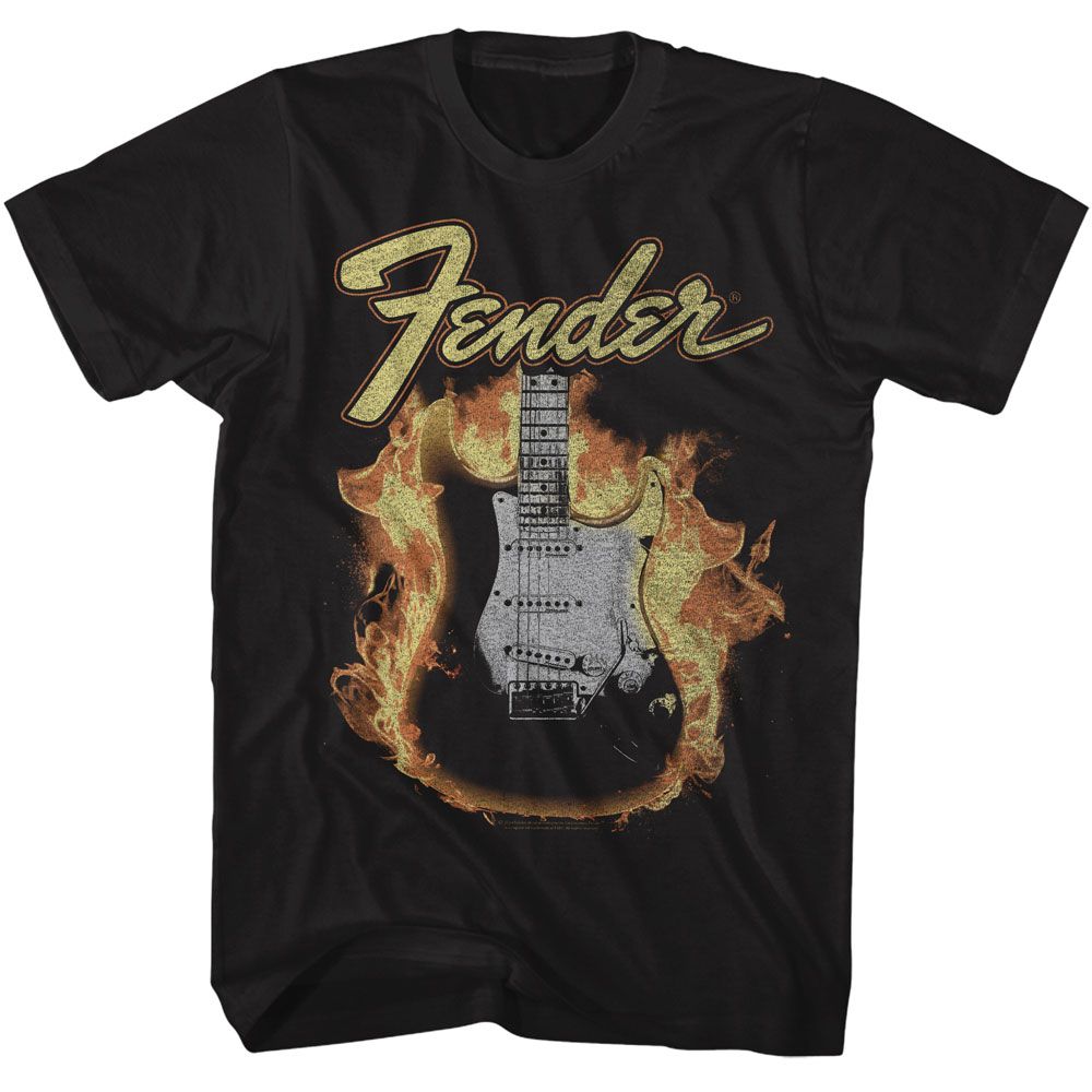 Fender - Flame Guitar - American Classics - Adult Short Sleeve T-Shirt