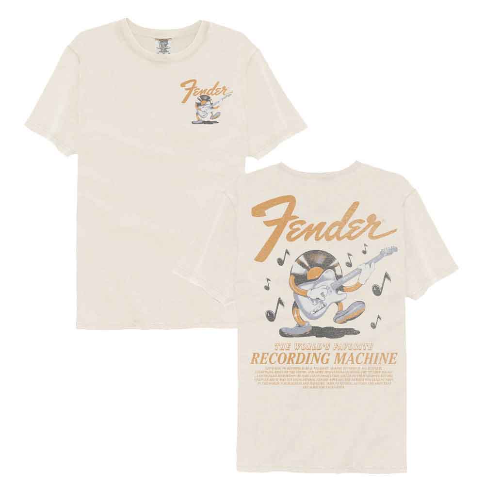 Fender - Recording Machine - American Classics - Solid Beige Adult Short Sleeve Comfort Color T-Shirt