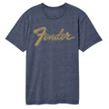 Fender - Worn Logo - American Classics - Solid Blue Adult Short Sleeve Vintage Wash T-Shirt